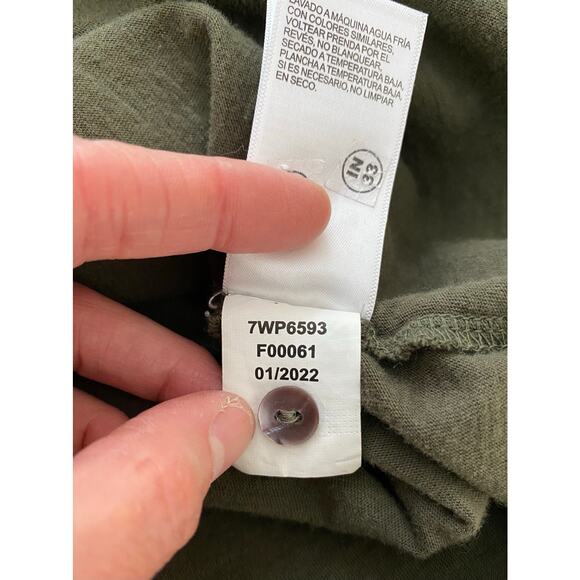 Lucky Brand Women's S Olive Green Crochet Lace Relaxed Tank Top - Picture 8 of 8